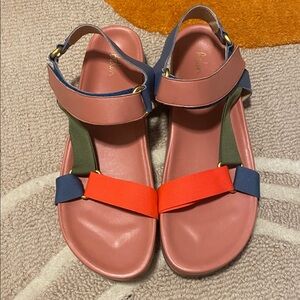 Boden Leather and Grosgrain sandals